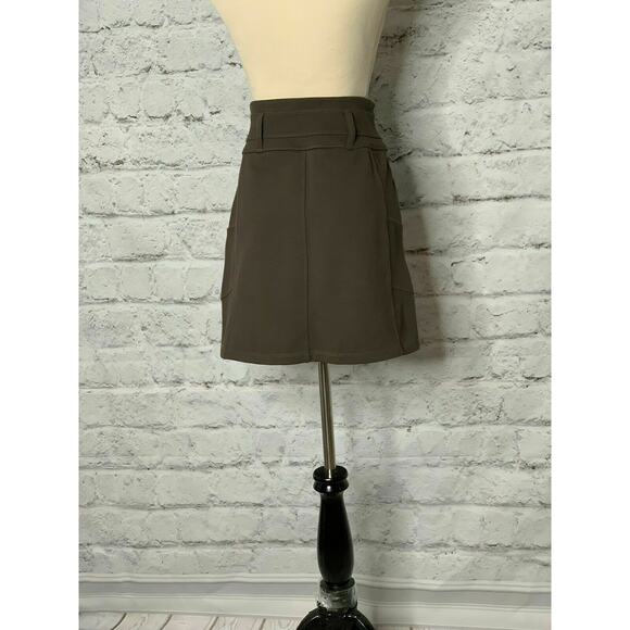 Athleta Dark Green High Waist Pull-On Stretch Mini Skirt Size XXS - Picture 10 of 12